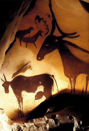 Gazelle in cave, Caves of Cappadocia, Turkeyの素材