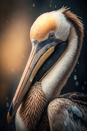 Pelican (Pelecanus occidentalis) portraitの素材