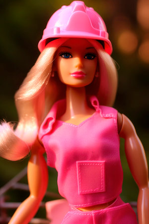 Barbie doll, working as an engineerの素材