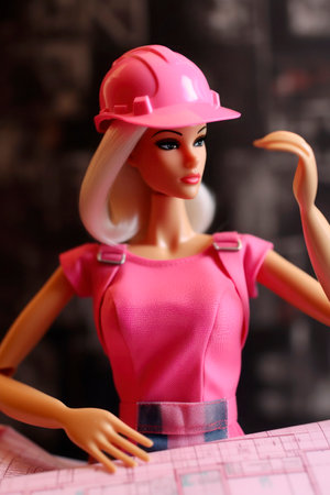 Barbie doll, working as an engineerの素材