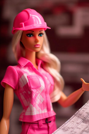 Barbie doll, working as an engineerの素材