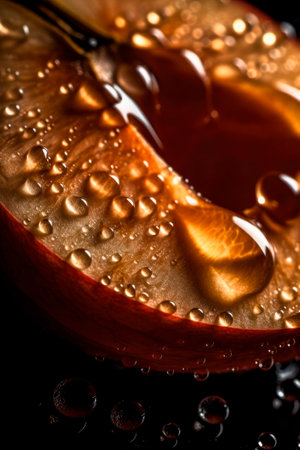 Close-up macro photography of slices of a Lemonの素材