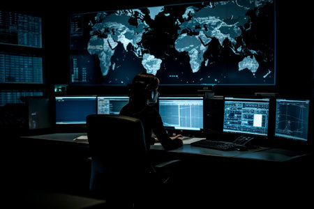 Security and surveillance operations centerの素材