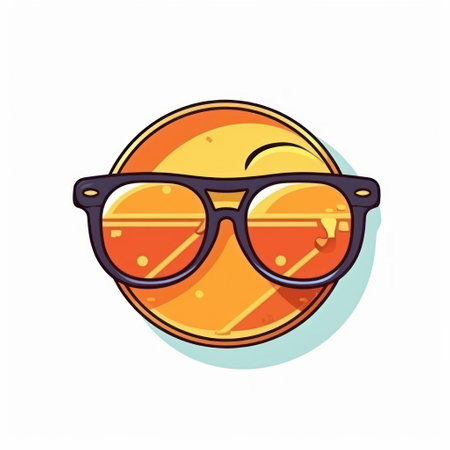 Reading glasses, on a white background Cartoon illustrationの素材