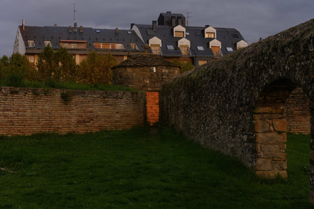 Artillery bastions inside the Jaca fortress in Huesca, Spain.の写真素材
