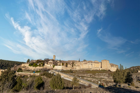 Panoramic view of Pedraza in Segovia. Spainの写真素材