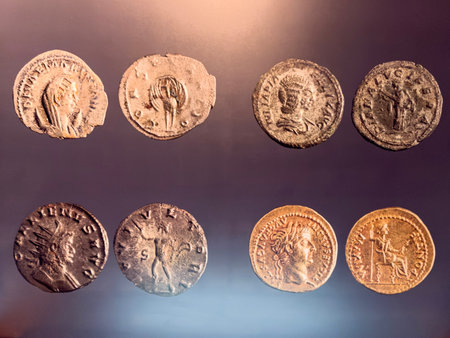 A curated selection of Roman coins from both the Early Empire