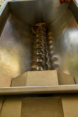 Destemming machine for wine grapesの写真素材