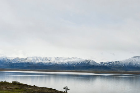 Lake Argentino in the glaciers national parkの写真素材
