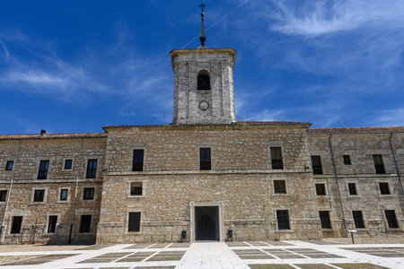 The main facade of the Trappist Monastery of San Isidro in Due