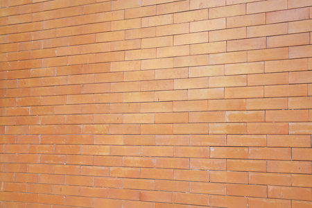 Orange block wall pattern