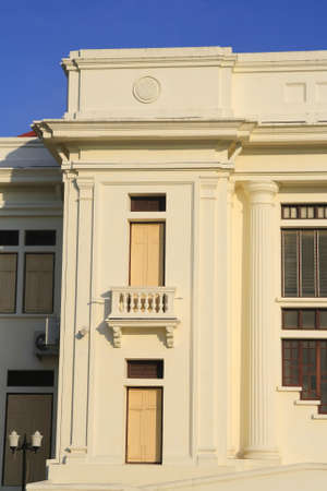 Big window  with balcony of buildingの写真素材