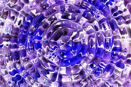 Purple leaves shadow in water circle waveの写真素材