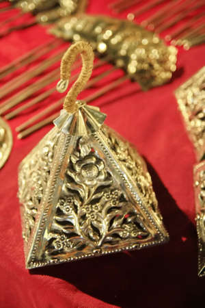 Fragrances burning silver pyramid shape.の写真素材