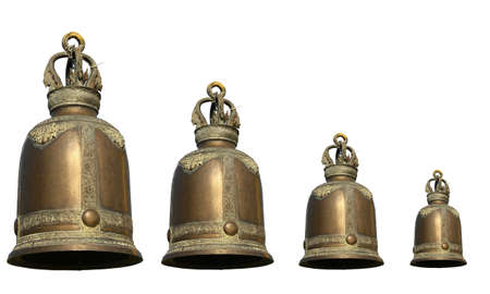 Ancient brass bells の写真素材