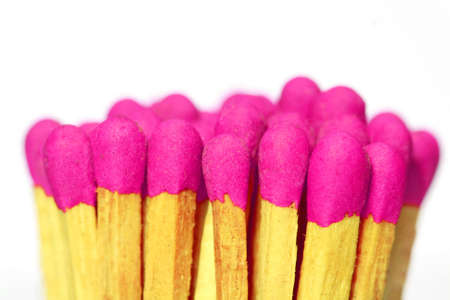 pink wood matchesの写真素材