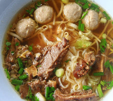 Close up Thai noodle の写真素材