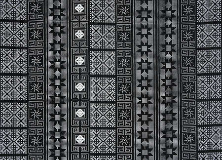 black white modern fabric pattern の写真素材