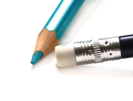 blue wood pencil の写真素材