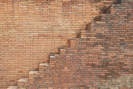 stair on block wall 