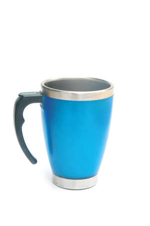 metal blue cup の写真素材