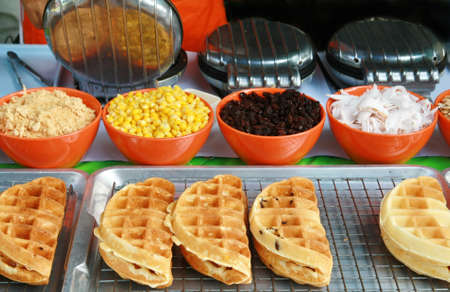Waffles shop の写真素材