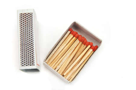 match and box isolated の写真素材