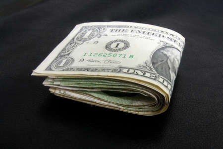one dollar bill fold の写真素材