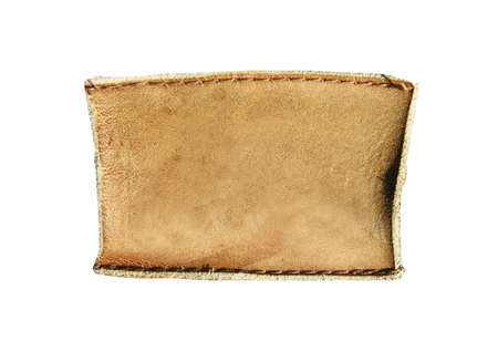 leather tag of jeans の写真素材