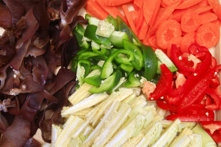 vegetables sliced の写真素材