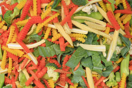 variety vegetable slice background の写真素材