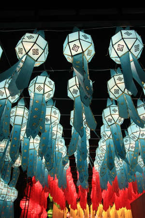Colorful International Lanterns Festival 2013 , Chiang Mai ,Thailand のeditorial素材
