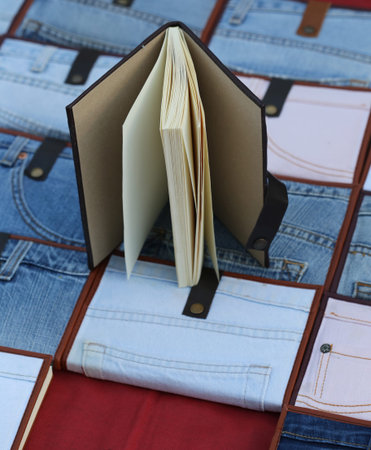 notebook with jeans texture cover