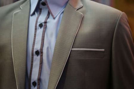 Business suite on modelの写真素材