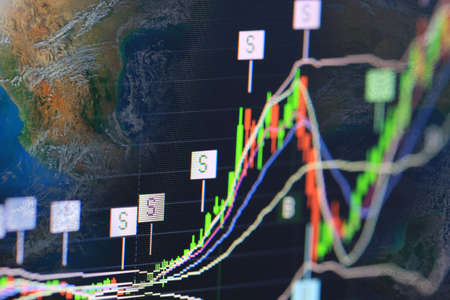 stock chartの写真素材