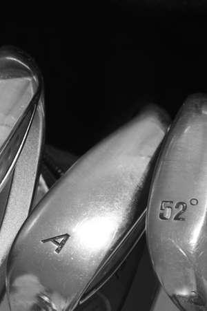 closeup golf putter headの写真素材