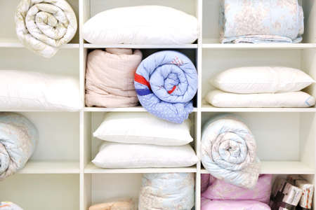 pillow and quilt ,bed room accessoriesの写真素材