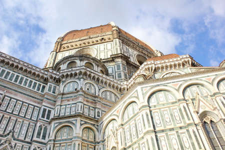 View of Cathedral Santa Maria del Fiore in Florence, Italyの写真素材