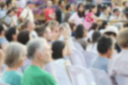 blurred people in outdoor parkの写真素材