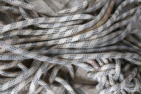 rope with reel, safety workの写真素材