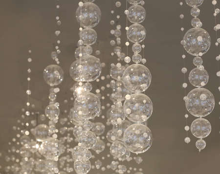 crystal lantern hang on ceilingの写真素材