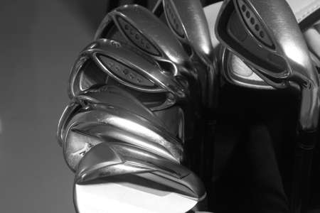 closeup golf putter headの写真素材