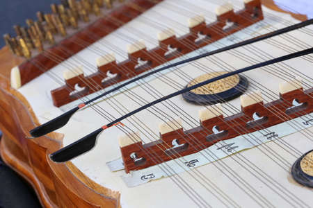 dulcimer, asian musical instrumentの写真素材