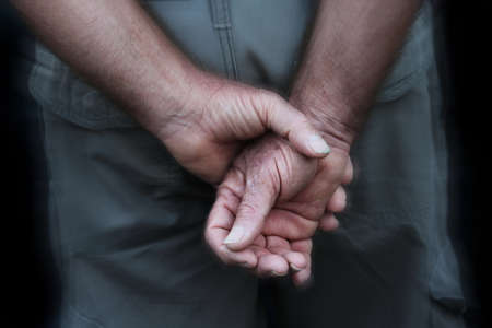 blurred soldier hand, backgroundの写真素材