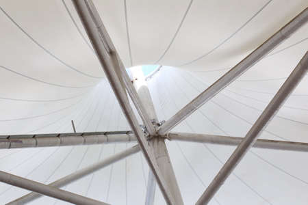 pipe structure of canvas roofの写真素材