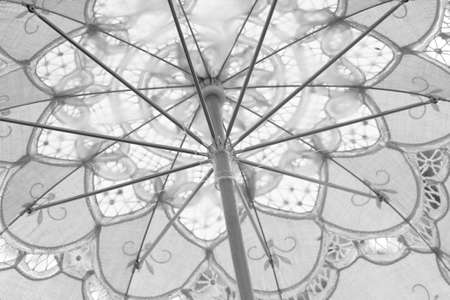 classic lace umbrella backgroundの写真素材