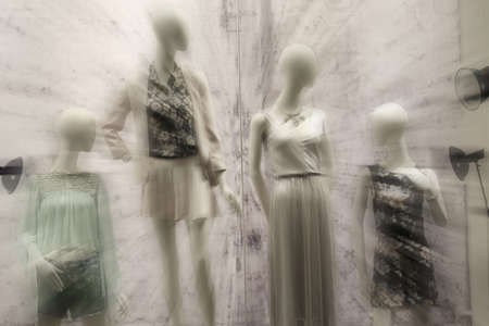 blurred cloth in shopping mall, backgroundの写真素材