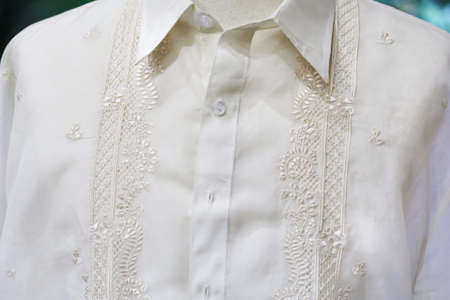 Philippines shirt, Traditional Costume Barong Tagalogの写真素材