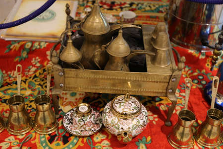 Arabic hookah and tea setの写真素材