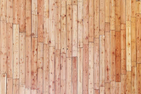 wood plank wall and floor backgroundの写真素材